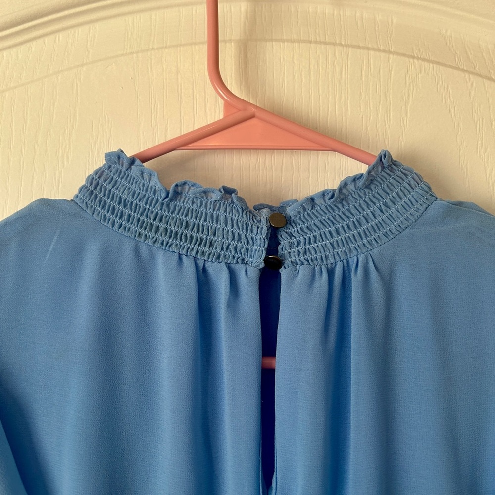 1. State Light Blue Ruffled Dress - Picture 9 of 11